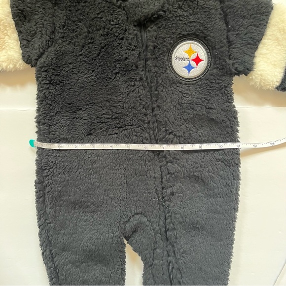 NWT Kids Steelers NFL Fleece Hooded Onesie - Picture 13 of 14